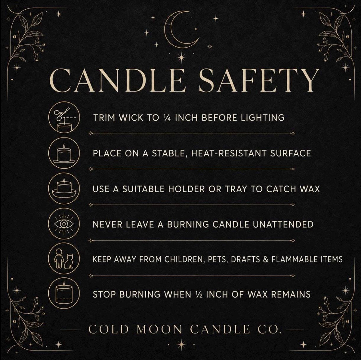 10 Inch Soy Taper Candles – Pair of Unscented Halloween Ritual Candles