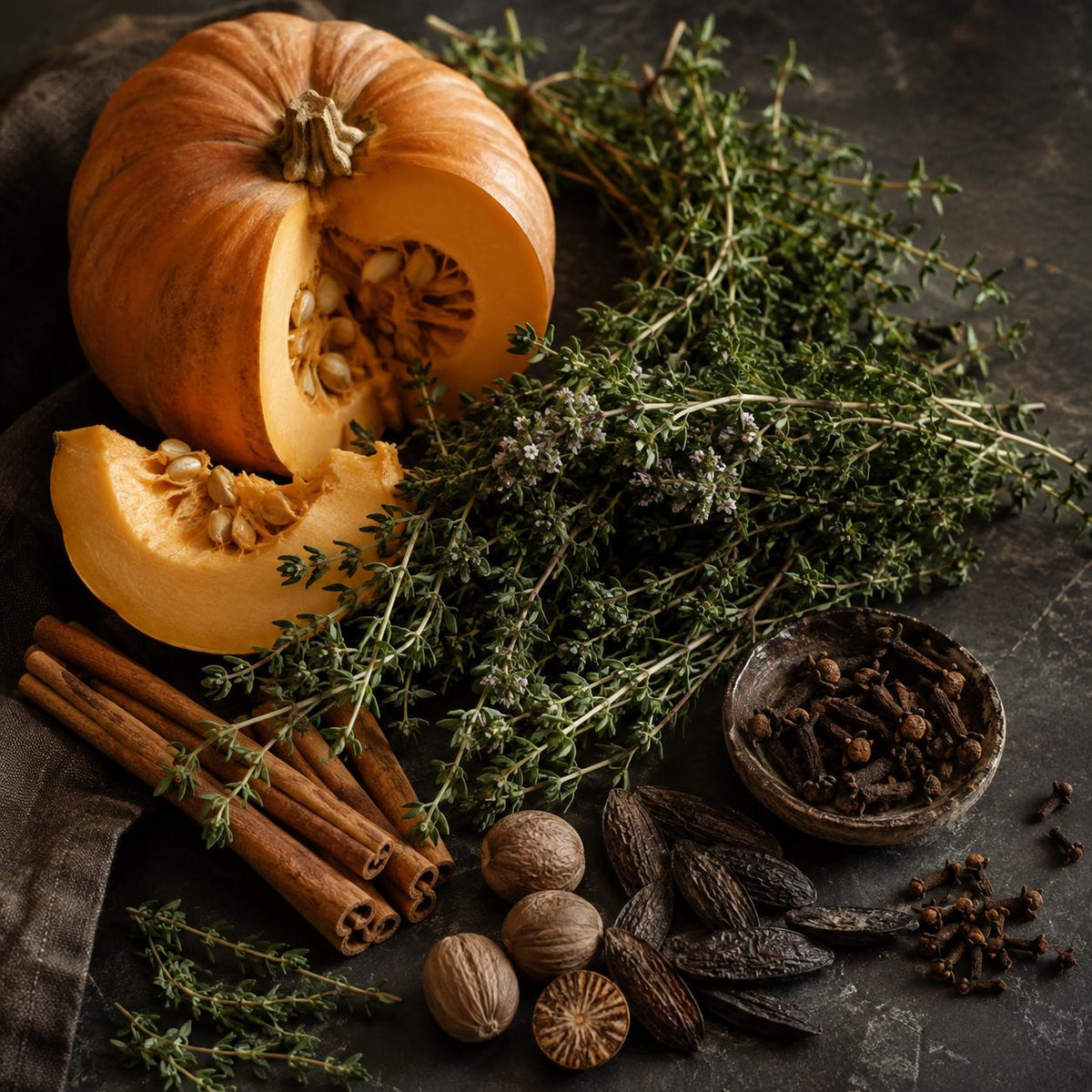 Pumpkin Thyme Travel Tin Candle, Coconut Soy Wax, Wood Wick, Fall Scent (3.5 oz)