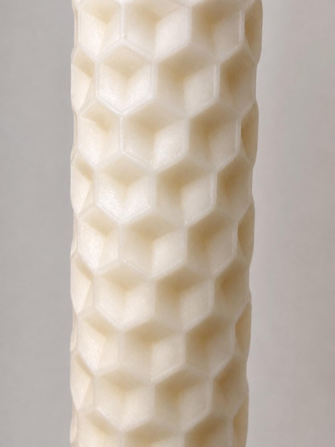 Pure Beeswax Taper Candles, Honeycomb Texture, 10 Inch (Set of 2)