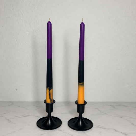 10 Inch Soy Taper Candles – Pair of Unscented Halloween Ritual Candles